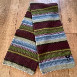 Vintage Y2K Women’s Unisex 100% Lambs Wool Thick Scarf Grunge Cabincore Academia